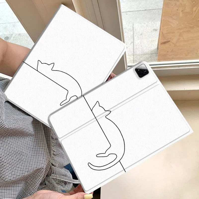 

Cartoon Cat Heart Line Gift Tablet Case For Xiaomi Redmi Mini Pad SE K 2 4 5 6 7 8 2023 2025 11 8.8 11.2 10.1 Pro