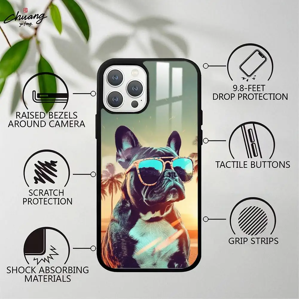 حافظة هاتف بولدوج فرنسية لهاتف 17 12 13 14 15 16Pro Max mini Plus جاذبية مغناطيسية قوية