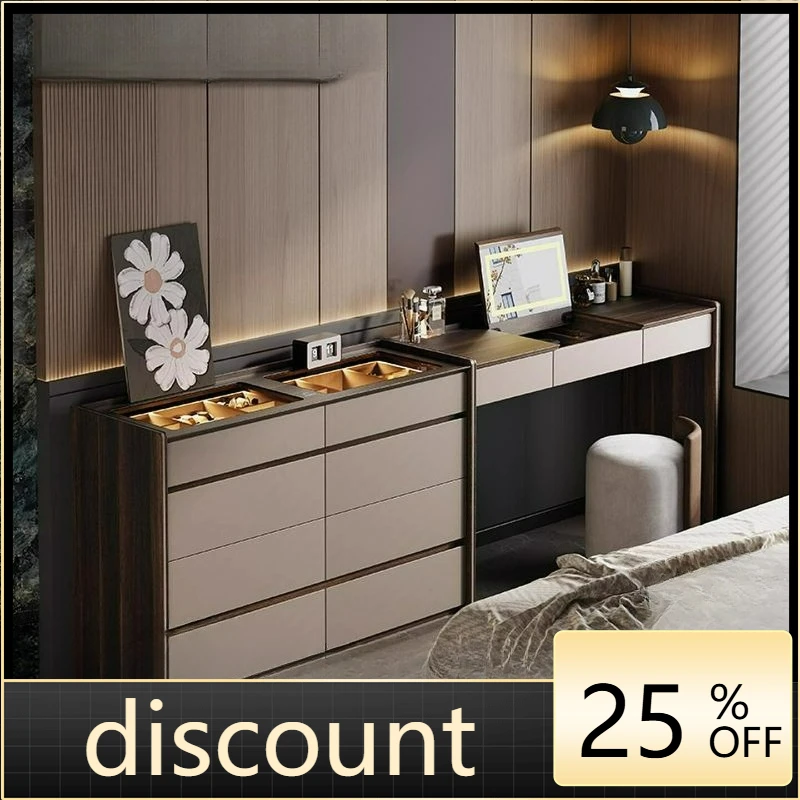 LTT Italian minimalist dresser chest cabinet integrated bedroom storage cabinet end of bed flip cover makeup table