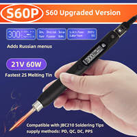 Sequre Portable S60p Electric Soldering Iron Pd|qc|dc|pps Powered 60w Anti-static Precision Repair Tool Compatible With C210 Tip