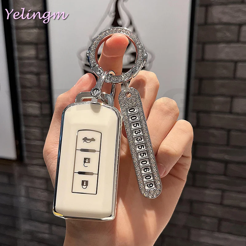 3 Buttons Key Cover For Mitsubishi Xpander Outlander ASX Pajero Eclipse Cross Montero Remote Car Key Case Cover Shell