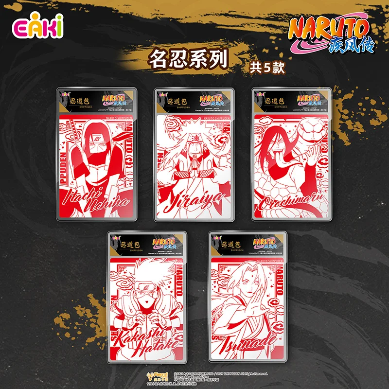 Eaki Naruto Shippūden Polaroid Cards Blind Box Acrylic Box Uzumaki Naruto Uchiha Itachi Sasuke Ninja Anime Collection Card Toys