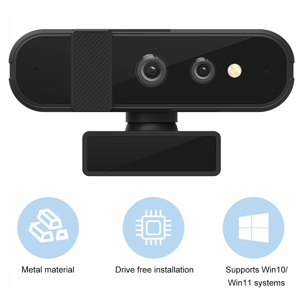 HD 1080P Webcam Auto Focus 30FPS Desktop Cam 80 Wide Angle USB Computer Streaming Noise Cancelling Web Camera for PC Desktop