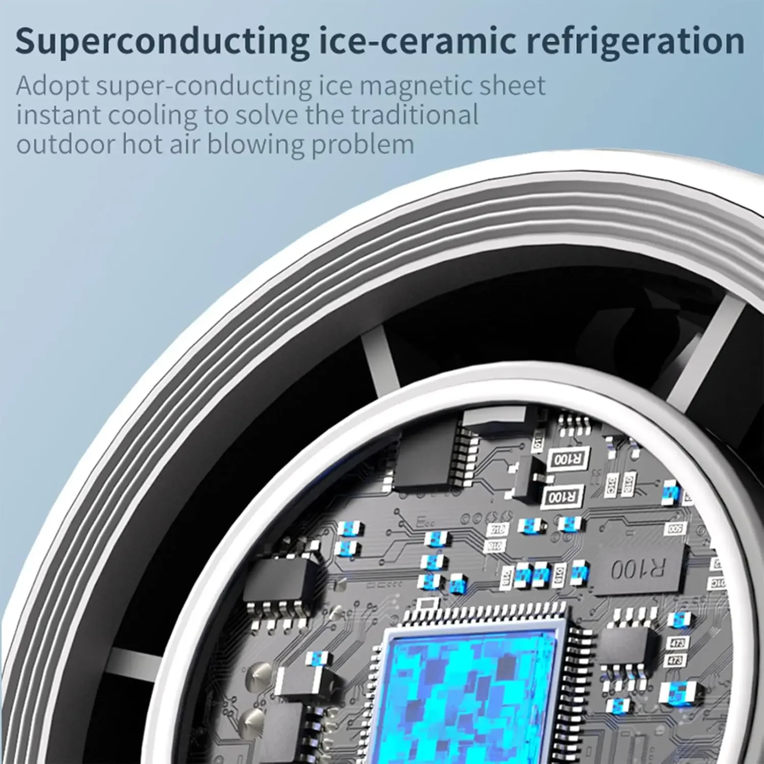 พัดลมเทอร์โบมือถือแบบพกพา 100 เกียร์ลม USB แบบชาร์จไฟได้แบตเตอรี่ดําเนินการได้สูงสุด 3 IN 1 ส่วนบุคคลพร้อม Air Tech Cooling