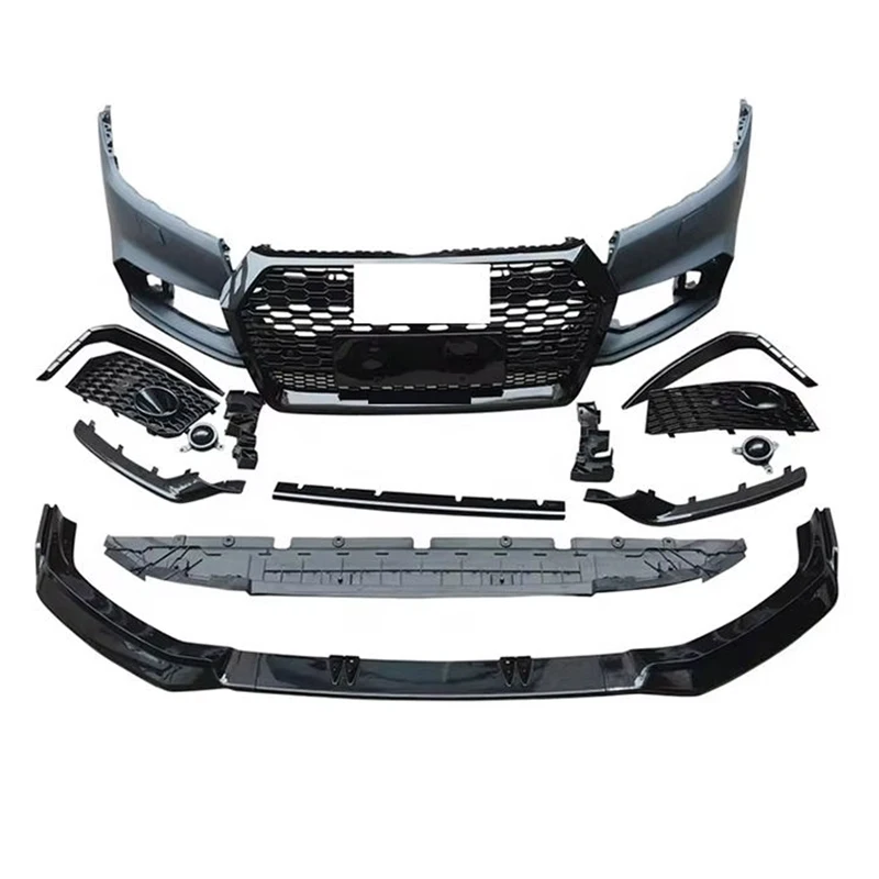 

Hot Sale Upgrade Car Body Kit Front Bumper with Honeycomb Grille Front Lip for Q5 SQ5 to RSQ5 2018 2019 2020