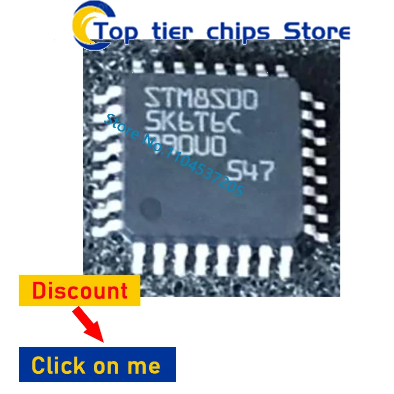 10PCS STM8S005K6T6C STM8S005 STM8S103K3T6C  STM8S103K LQFP-32