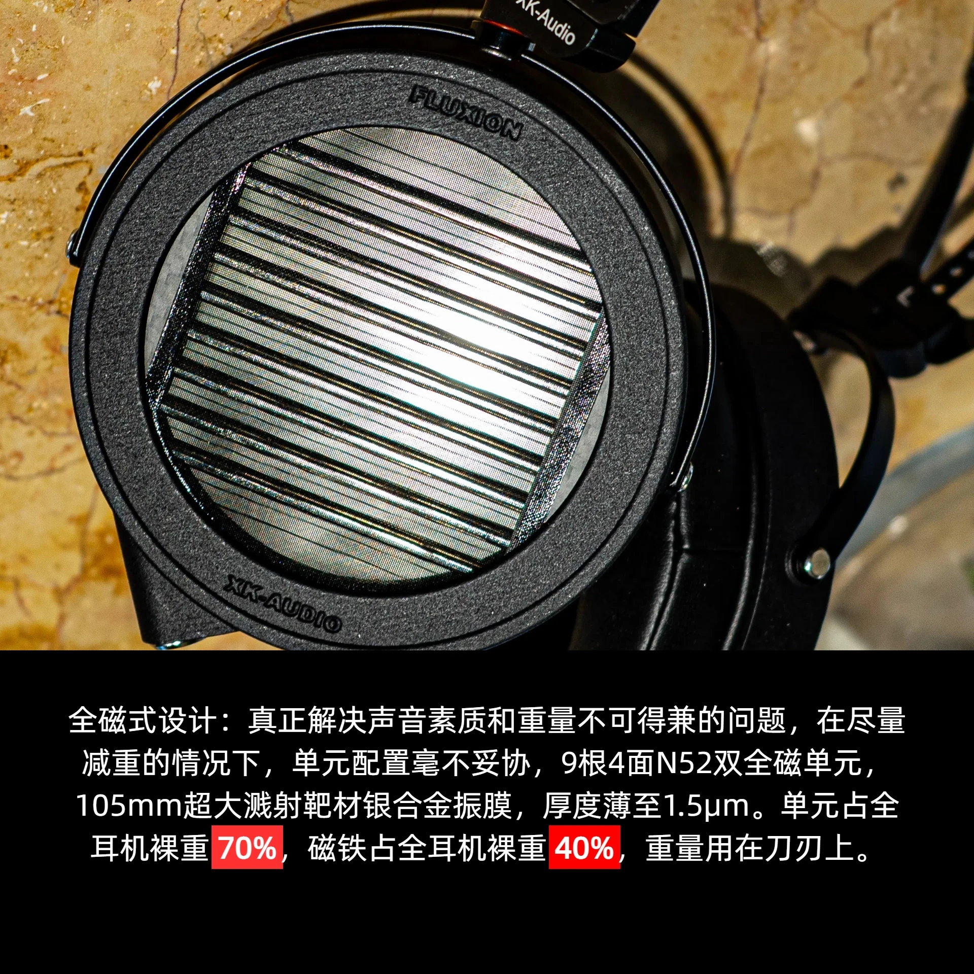 Beteran Fluxion مستو اللوحي المغناطيسي Hifi مراقبة الموسيقى استوديو عشاق الصوت ستيريو باس كامل الحجم مفتوحة الظهر سماعة أذن