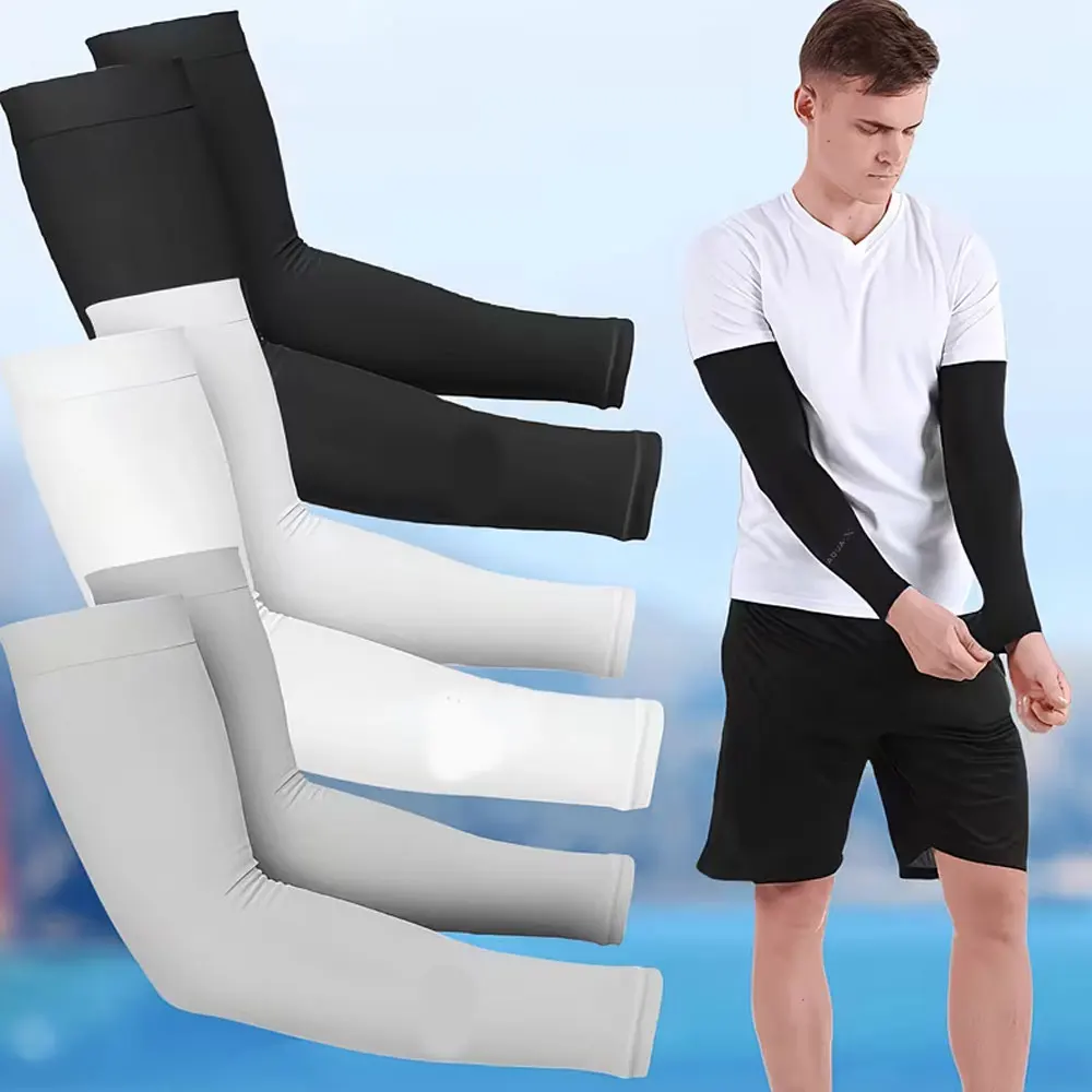 Ice-Sensing Sun Protection Sleeves, Breathable and Elastic Quick-Dry Fabric, Flexible Fit, Ideal Choice for Summer Sports and Cycling