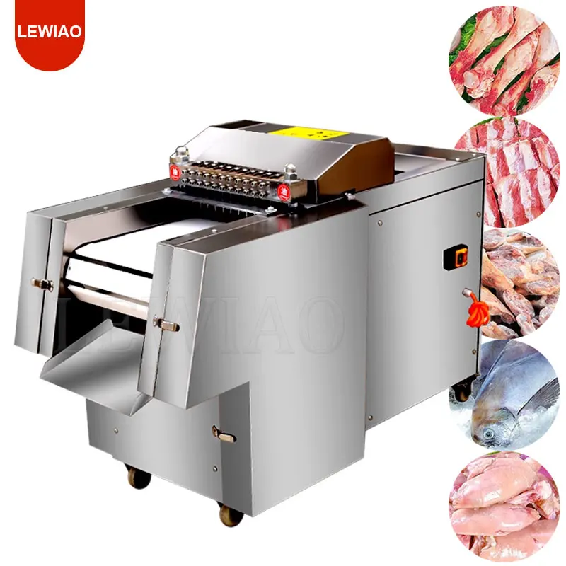 Commercial Stainless Steel Fresh Meat Cube Cutter Meat Products Dicer Frozen Meat Slicer Machine