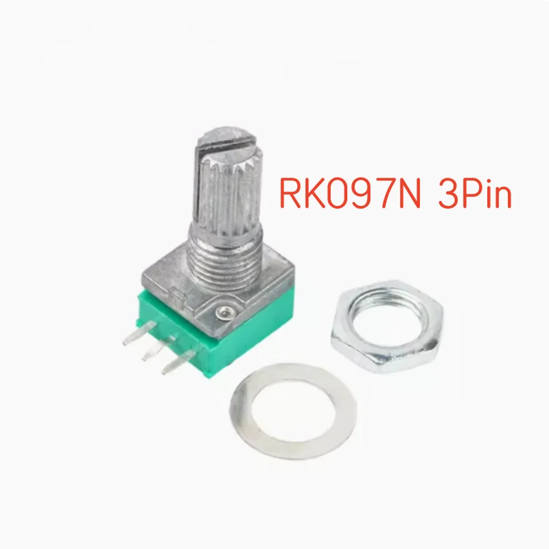 10PCS/LOT Single Potentiometer 3PIN RK097N B1K 5K 10K 20K 50K 100K 250K Audio/Amplifier