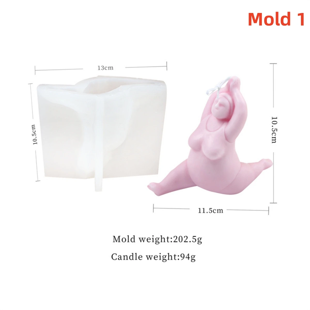 3D Lady Body Kaars Schimmel Yoga Pose Zeep Geurende Gips Epoxyhars Maken Mold DIY Home Decoratie Handgemaakte Geschenken - afbeelding 1