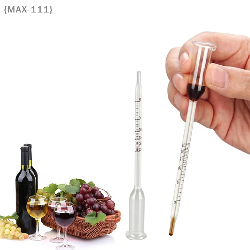 【F2-MAX111】Alcoholmeter Wine Content Tester - Wine Sugar Meter Hydrometer Concentration Tester Tool for Brewing Measurement