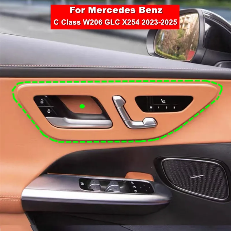 

Кожаная защитная накладка на дверную ручку автомобиля для Mercedes Benz C Class W206 GLC X254 2023 2024 2025, аксессуары