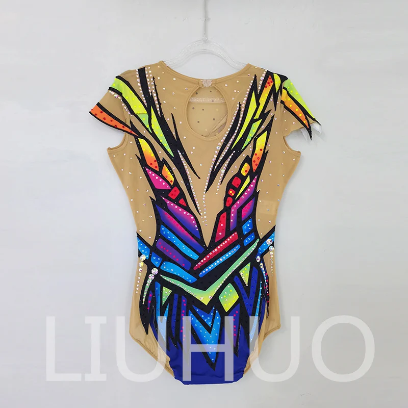 LIUHUO Rhythmic Gymnastics Leotard Competitive Cheerleading Performance For Children