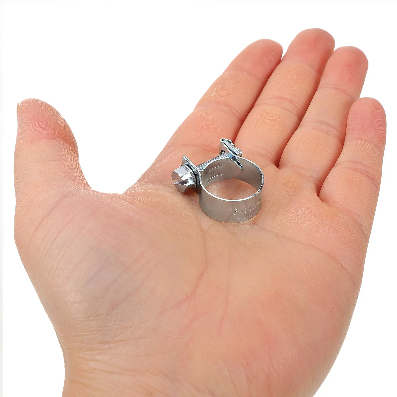 60Pcs Hose Clamps Kit Tin Plated Iron Small Clamps for Fuel Injection Hose Fastener Automotive Water Tube Clamp Repair