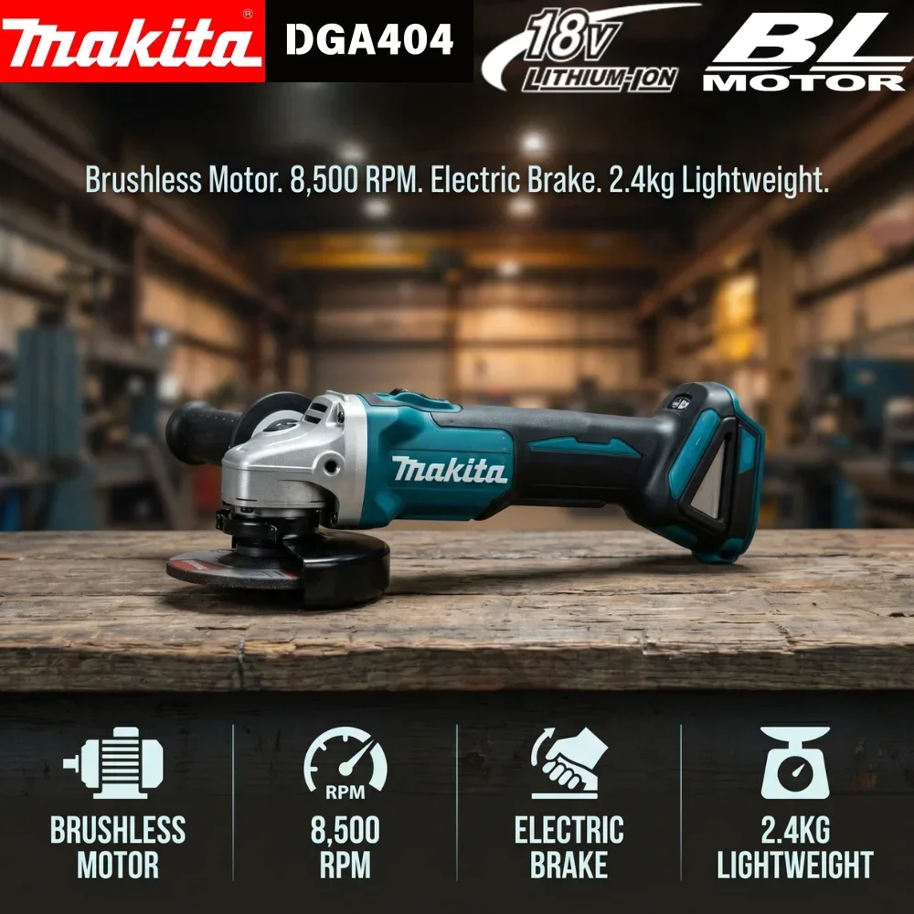 Makita  Angle Machine High Power Grinder Rechargeable Cutting DGA404 125/100mm Brushless Lithium Electric Polishing Machine