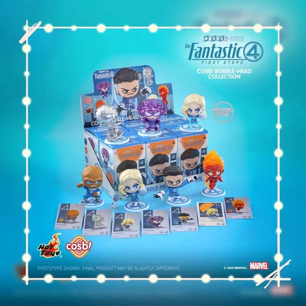

Hot Toys Fantastic Four Marvel Mini Figure Collectible Blind Box Trendy Desktop Decor Toy for Kids Authentic Cosbi Gift