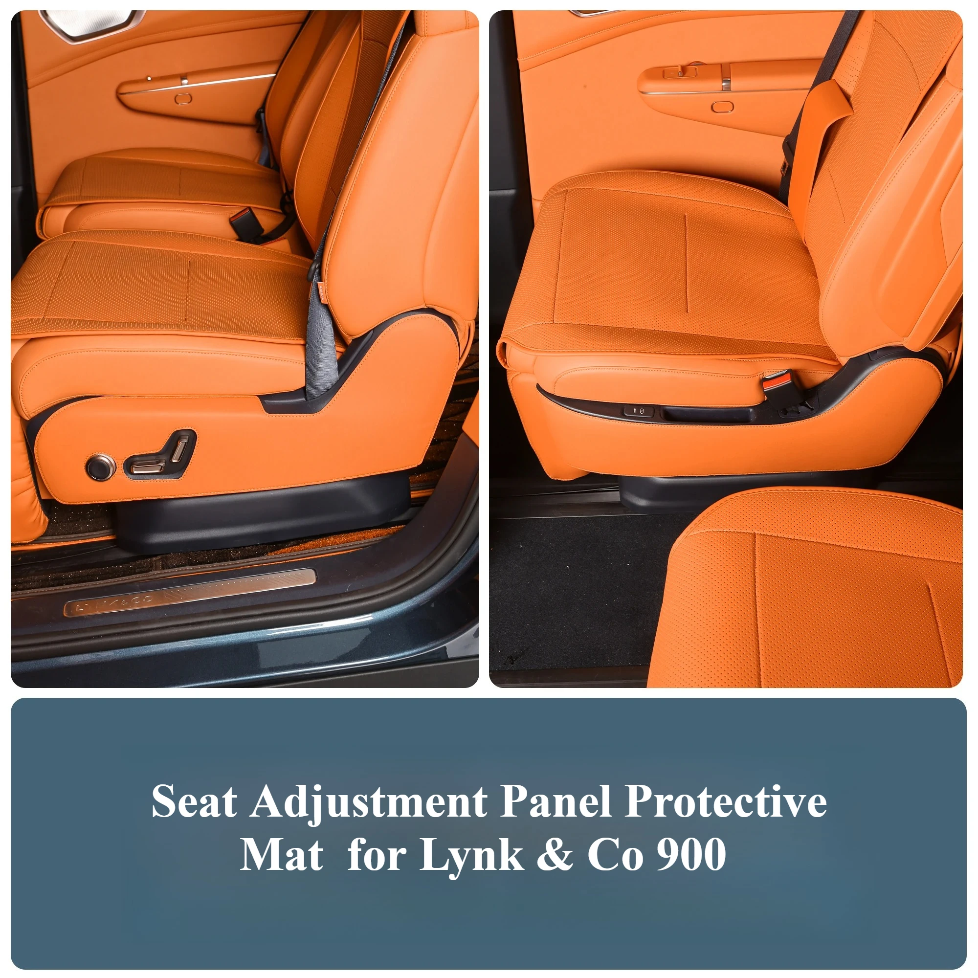 

Car Second Row Seat Side Anti Kick Pad Leather Seat Adjustment Panel Anti-scratch Protective Mat Accessories for Lynk & Co 900