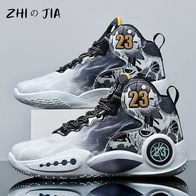 New Durable Basketball Shoes Men\'s Spring and Autumn Mesh Breathable Sneaker Youth Outdoor Fashion Trend Training Footwear 36-45