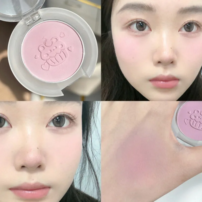 Monochromatic Blush Milk Cheek Purple Natural Nude Makeup, Brightening Color, Lasting Natural Delicate Vitality Girl