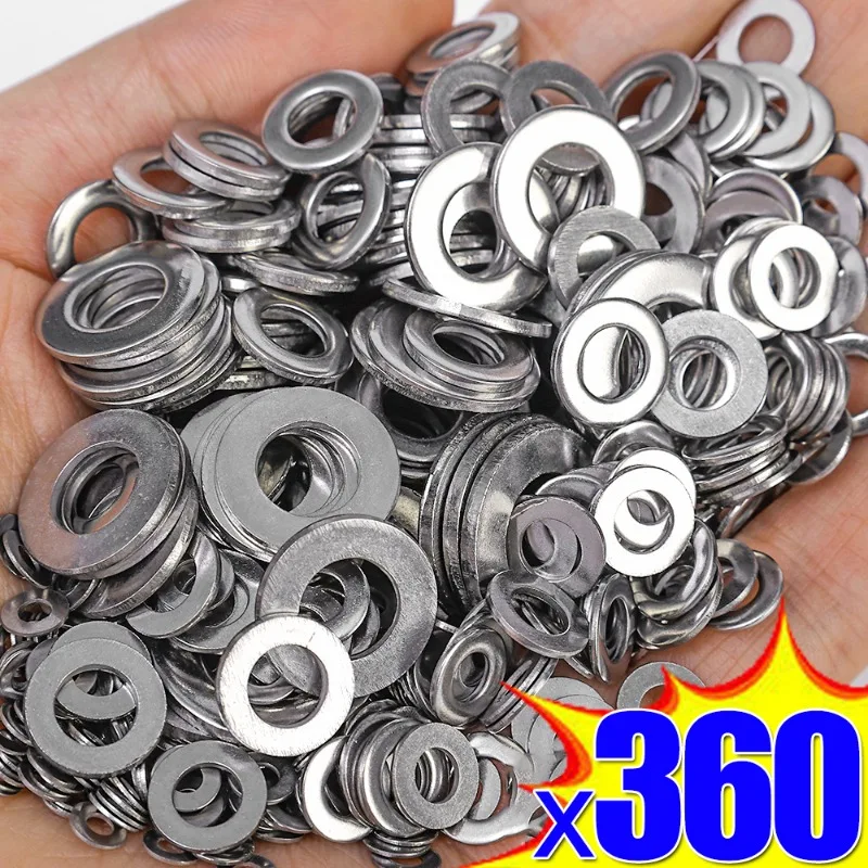 

Hot Sale M2 M2.5 M3 M4 M5 M6 M8 M10 Stainless Steel Flat Washer Plain Gaskets Metal Washers Rings for Screw Bolt Assortment Kits