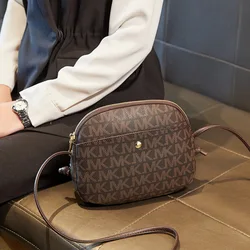 MK Luxury Desinger Shoulder Bag For Women High Quality Portable Coffee Color Crossbody Bags Classic Trendy Circular Bag