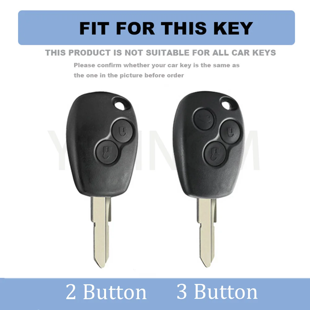 For Renault Clio Trafic Duster Twingo Kangoo Master Modus Dacia Sandero TPU 2/3 Buttons Car Remote Key Case Cover Shell Fob