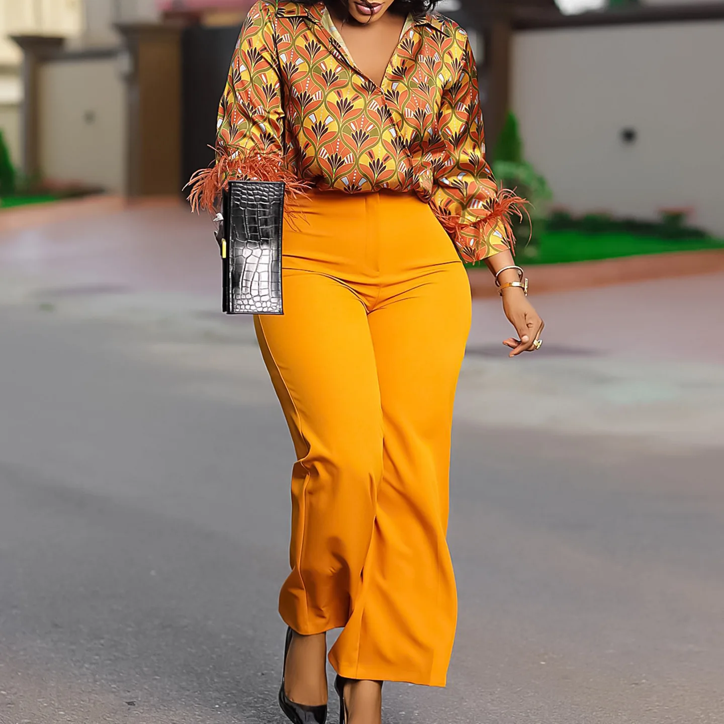 2 Piece Set African Clothes For Women Tops And Wide Legs Pants Suits 2025 Spring Summer New Casual African Clothing Outfits Sets