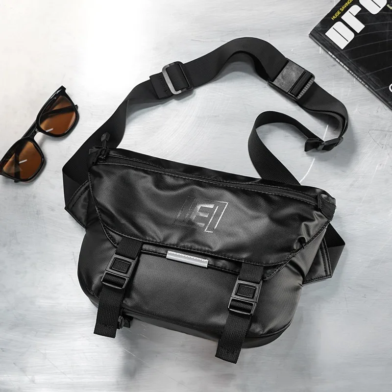 

Casual Crossbody Bag Men Moto Bike Style Men's Crossbody Bags Multi-function Chest Bags For Men Outdoor Sports Shoulder Bag