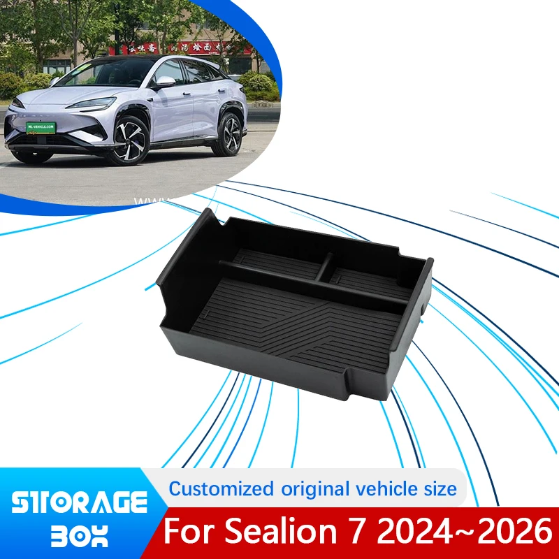 

For BYD Sealion 7 Sea Lion 7 EV 2024~2026 1SET Neat Storages Central Console Armrest Storage Box Holder Interior Car Accessories