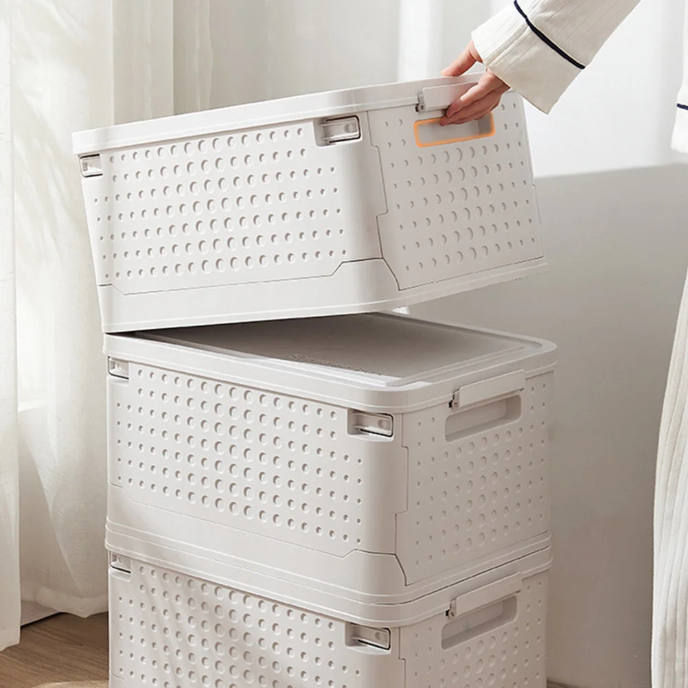 

Premium Plastic Storage Bin Exquisite Craftsmanship Organizing Container for Grocery Sweaters Stationery Car Home Use