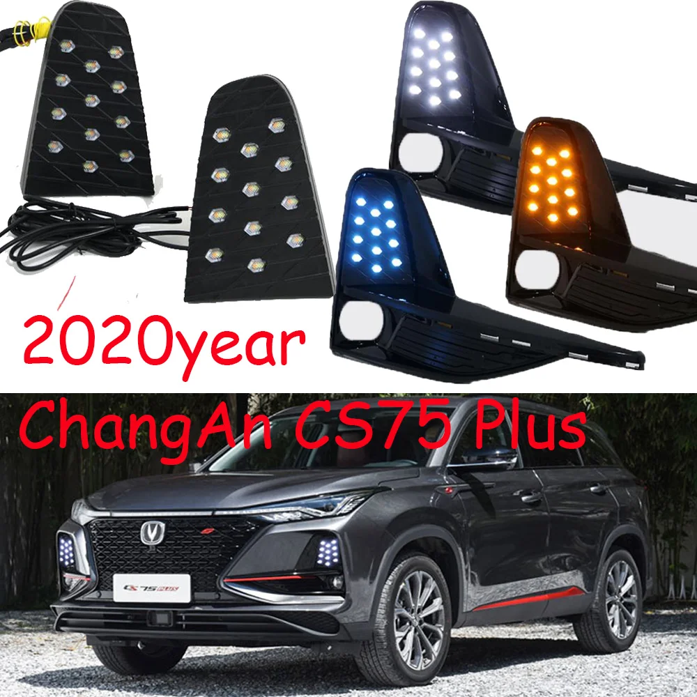 

car bumper headlight for ChangAn CS75 Plus daytime light 2020y DRL car accessories LED headlamp for ChangAn CS75 fog light