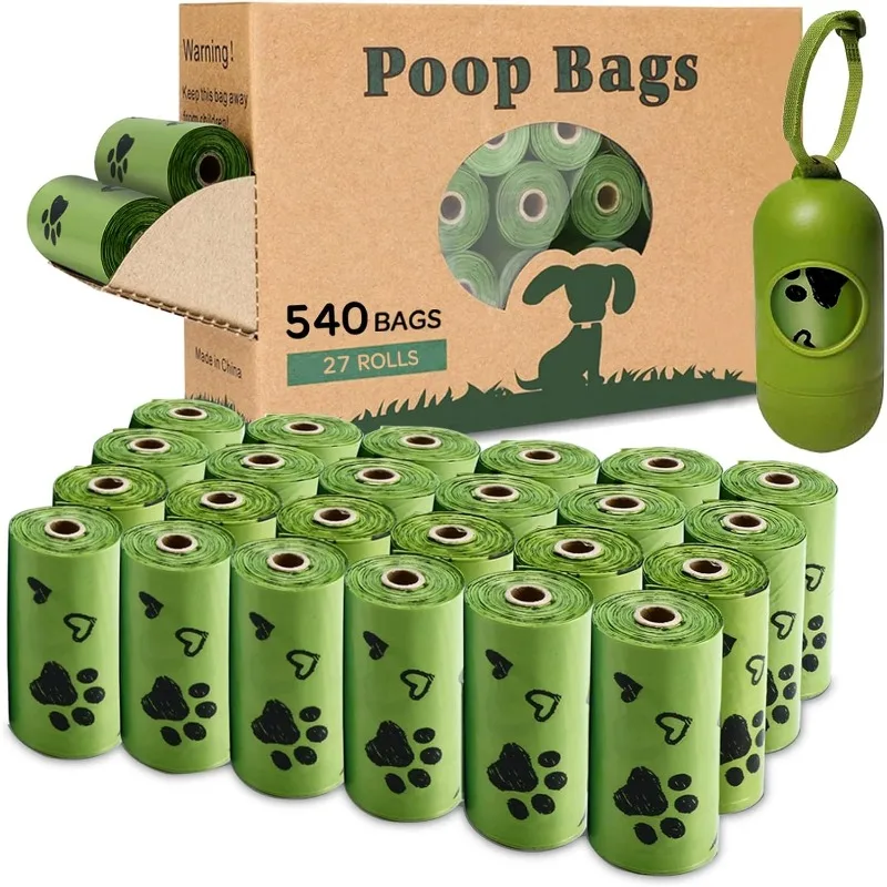 540 Count Dog Waste Bags with Dispenser, Extra Thick Strong Leak proof Doggy Poop Bags| Scented