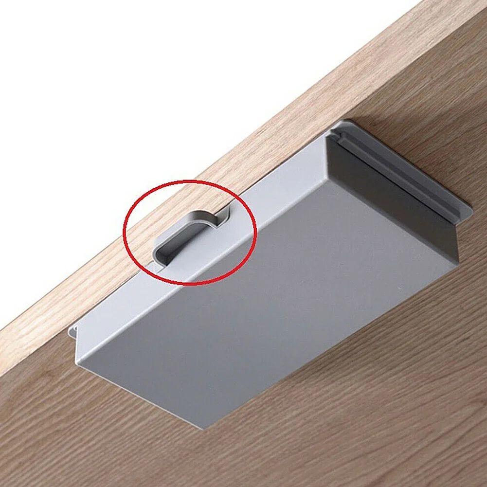 

1pc ABS Accommodate Adhesive For Office Pen Holder Storage Under Desk Drawer Organizer Bedroom Household Products