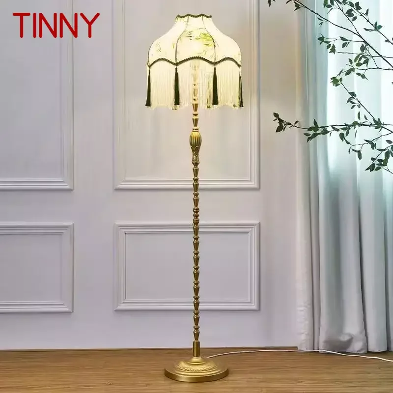 

TINNY European Floor Lamp American Retro French Tassel Living Room Bedroom Villa Sofa Edge Originality Home Furnishings