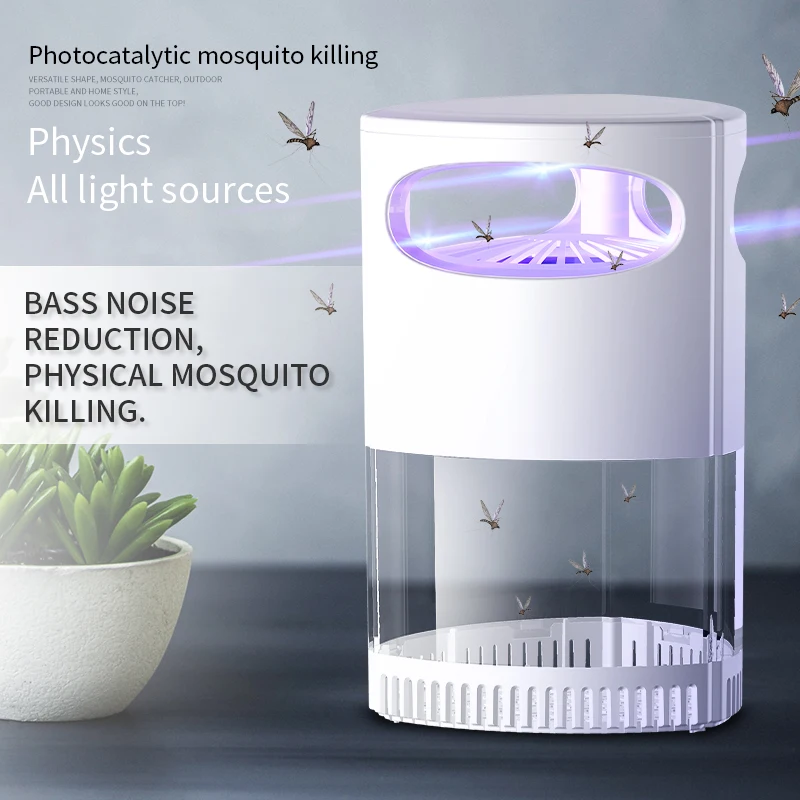 Upgraded Mosquito Killer Lamp, Bionic Purple Light & Temperature Simulation,Strong Suction,USB Powered,Quiet & Safe for Home Use