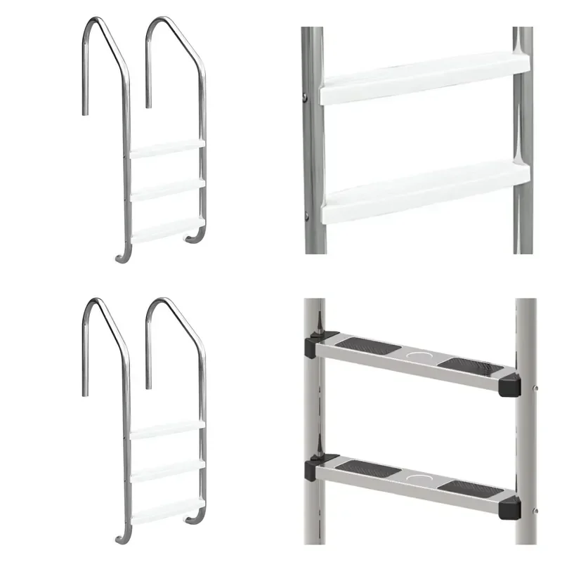 for Cleanwell Stainless Steel Pool Ladder with Plastic Steps 2 to 5 Steps
