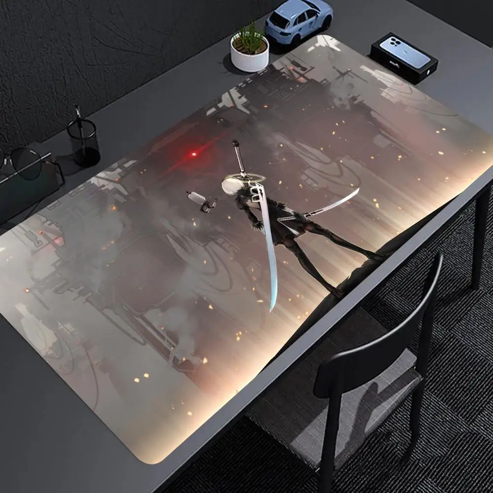 Game NieR Automata Large Mouse Pad PC Computer Game 2B Mousepad Keyboard Desk Mats Office Rubber Anti-slip Mouse Mat 1200x600mm