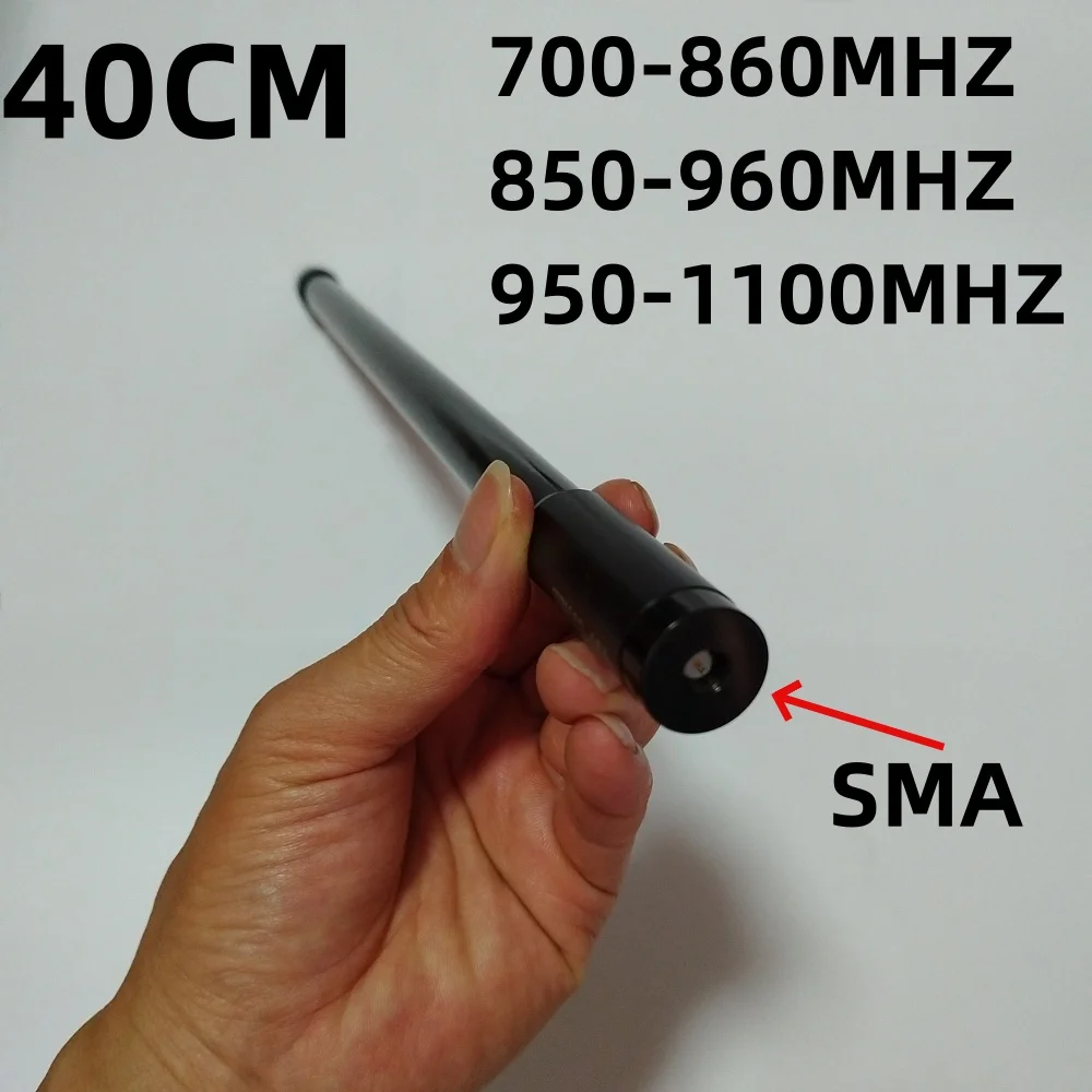 ANTENA FIBERGLASS 30-50W SMA 40CM 600-700MHz 700-850MHz 850-950MHz 950-1050MHz