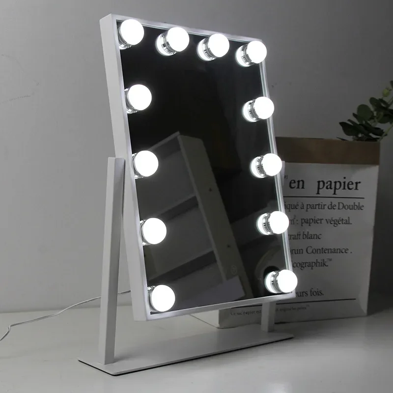 

Home Decor Mirrors Complementary Makeup Mirror Mirror with Tricolour Light and Stepless Adjustable Brightness 110-240V Voltage