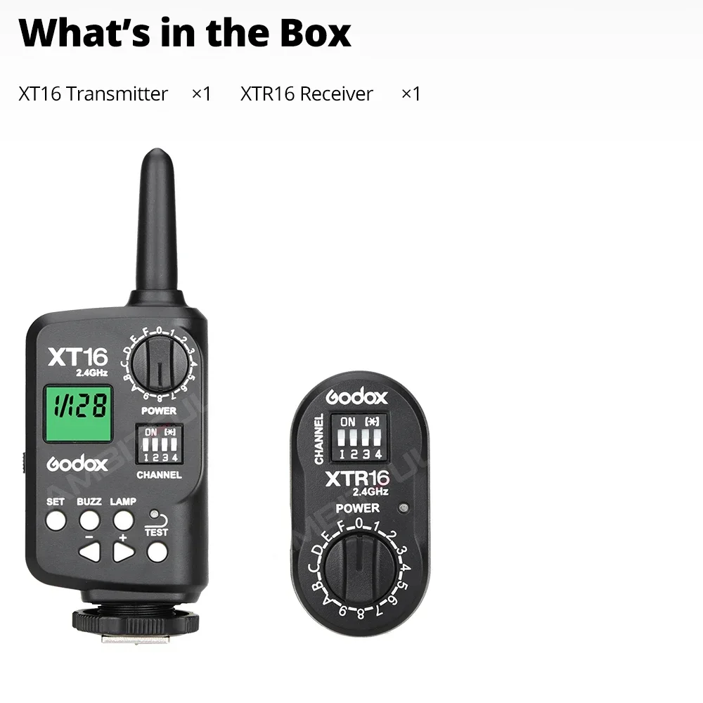 Godox XT-16 XT16 Wireless Radio-Controlled Flash Trigger for Godox Witstro AD360 DP/DE/QT/SQ/GT/GS Series Studio Flash Light