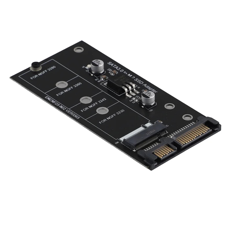 Letnia Wyprzedaż M2 NGFF SSD na SATA 3.0 2.5\", Adapter Konwerter Karty Riser M.2 SSD do PC Laptopa, Dodatkowa Karta do 6Gbps