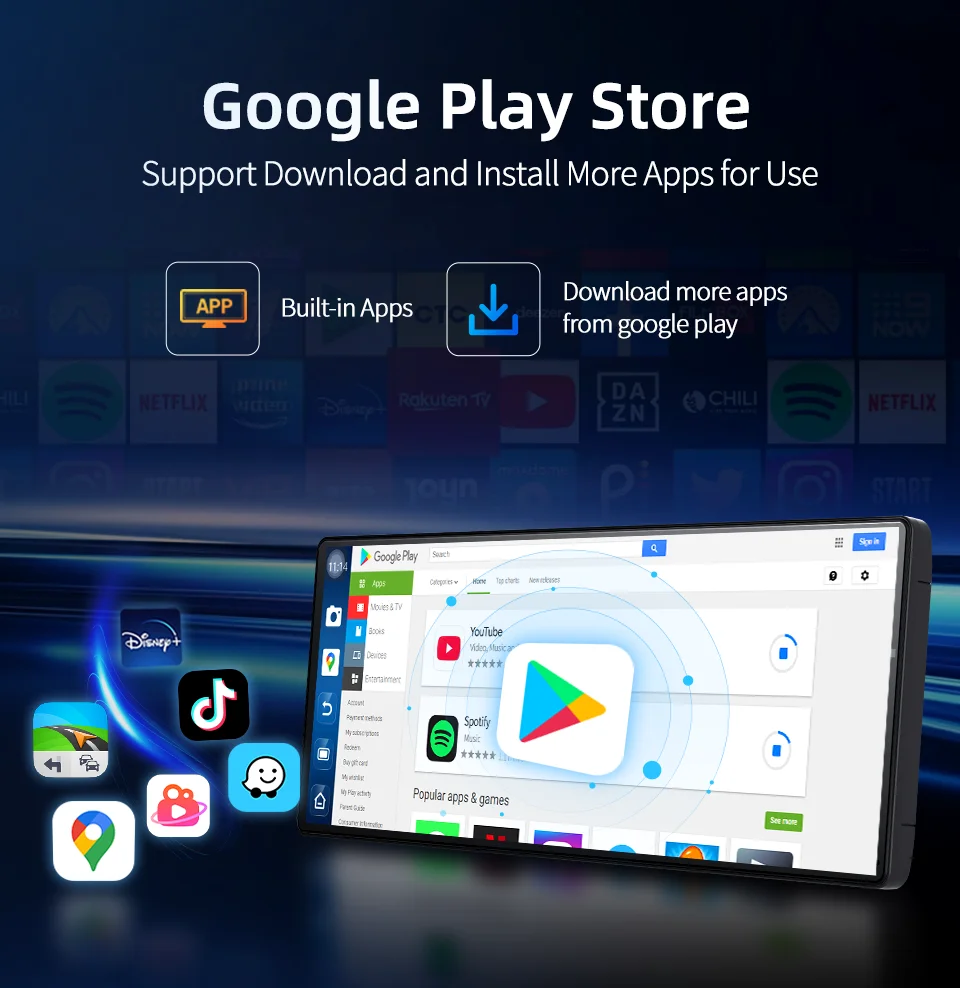 مشغل وسائط متعددة W60 11.3 بوصة 8 Core Android 14 6+128GB Carplay & Android Auto 5G WiFi Google Play Youtube Netflix OTA ترقية #5