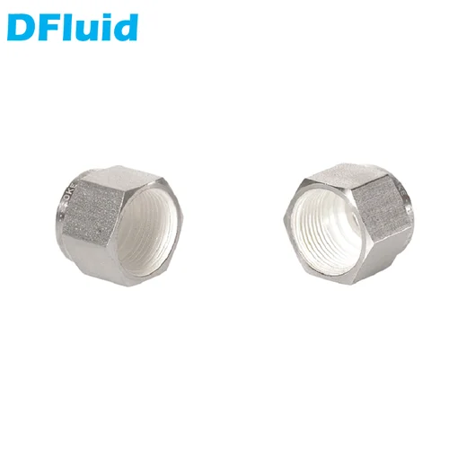 Imagen 2 del producto Tuerca de ajuste de compresión de doble férula SS316, chapada en plata, 1/8 "", 1/4"", 3/8 "", 1/2"", 6, 8, 10, 12mm, reemplazo de acero inoxidable Swagelok, 2 unidades