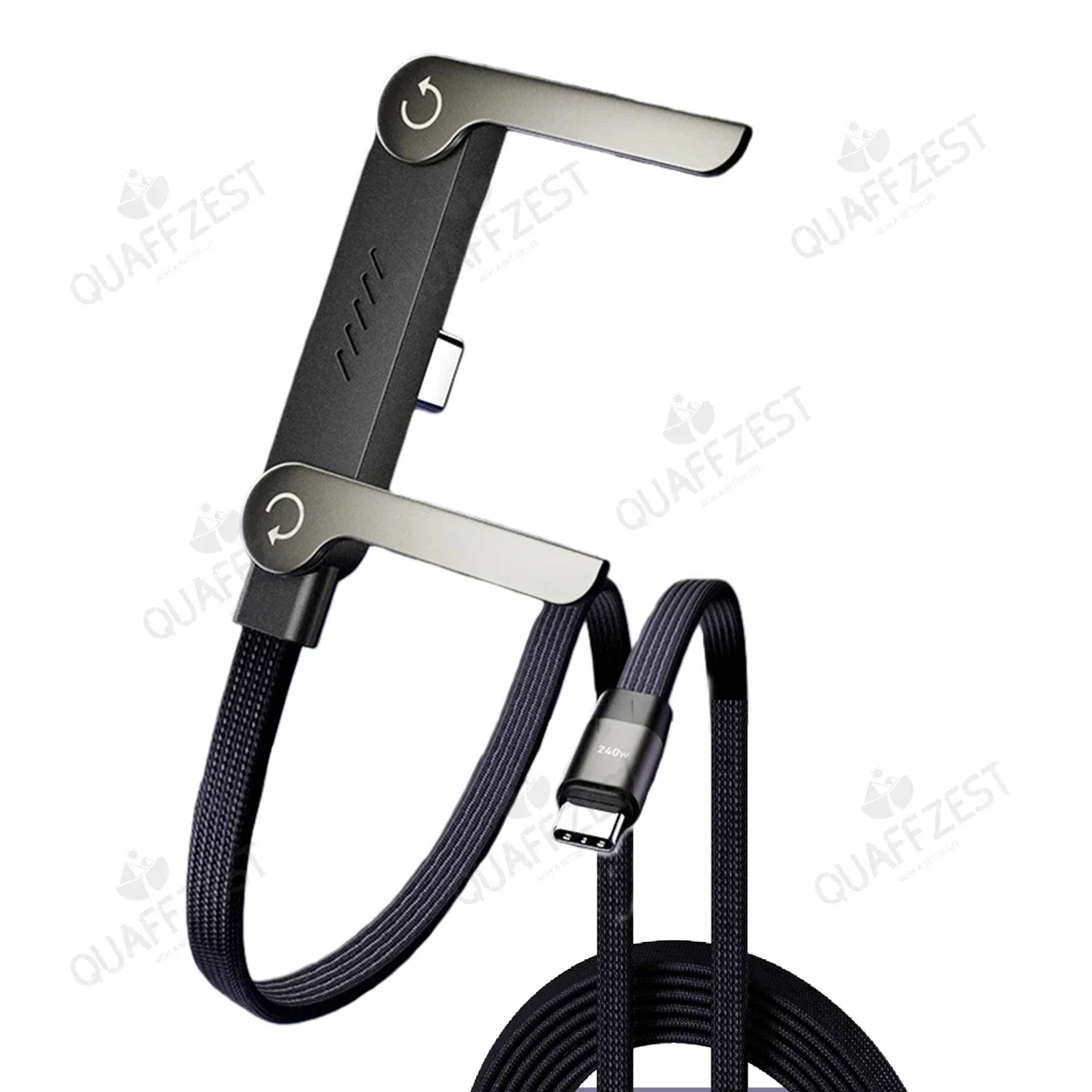 

2-in-1 240W Fast Charging Foldable Phone Holder Data Cable Fast Charging Cable Phone Tablet Foldable Holder