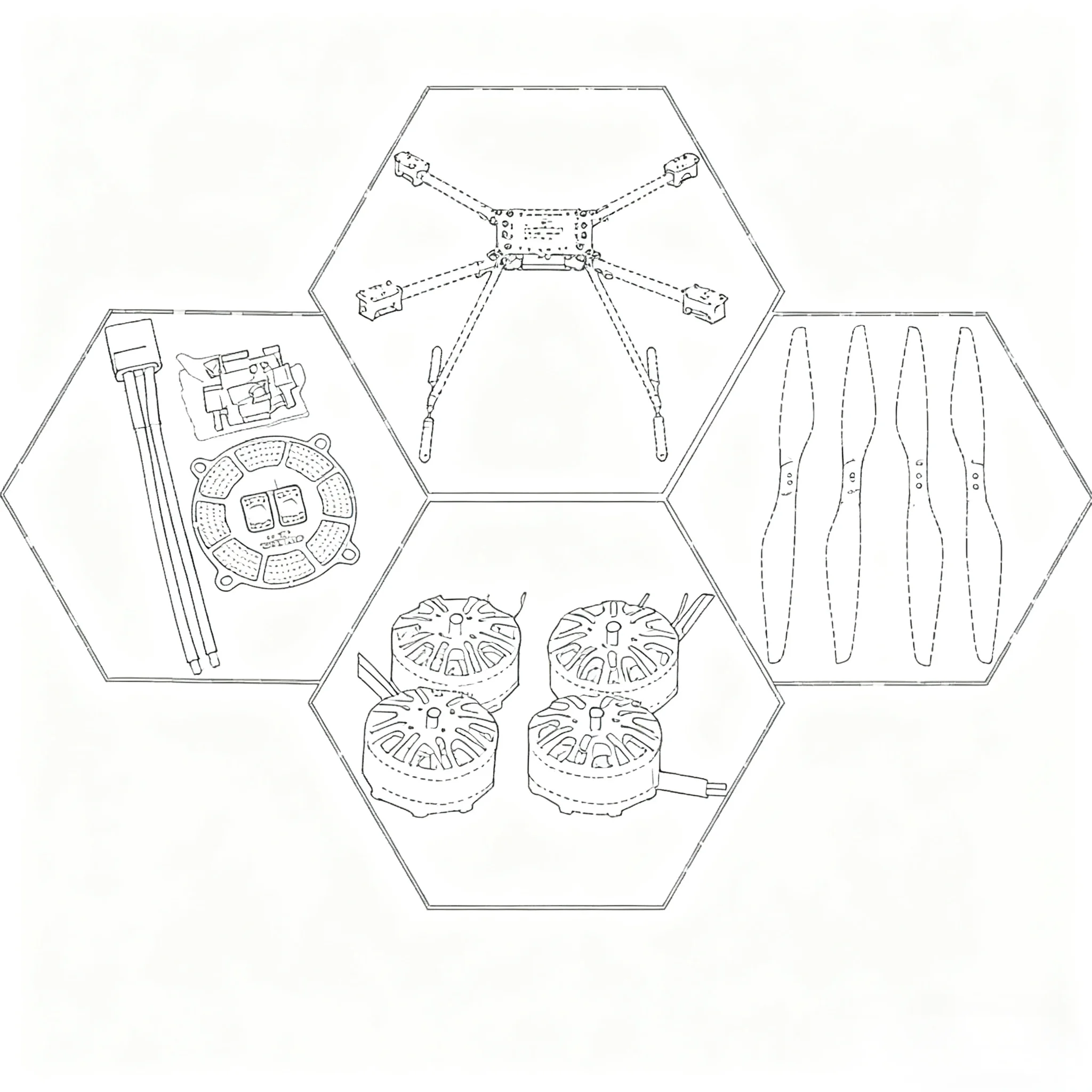 

FPV ZD650 650 мм рама квадрокоптера из углеродного волокна FPV Quad с посадочным двигателем из углеродного волокна ESC 40A
