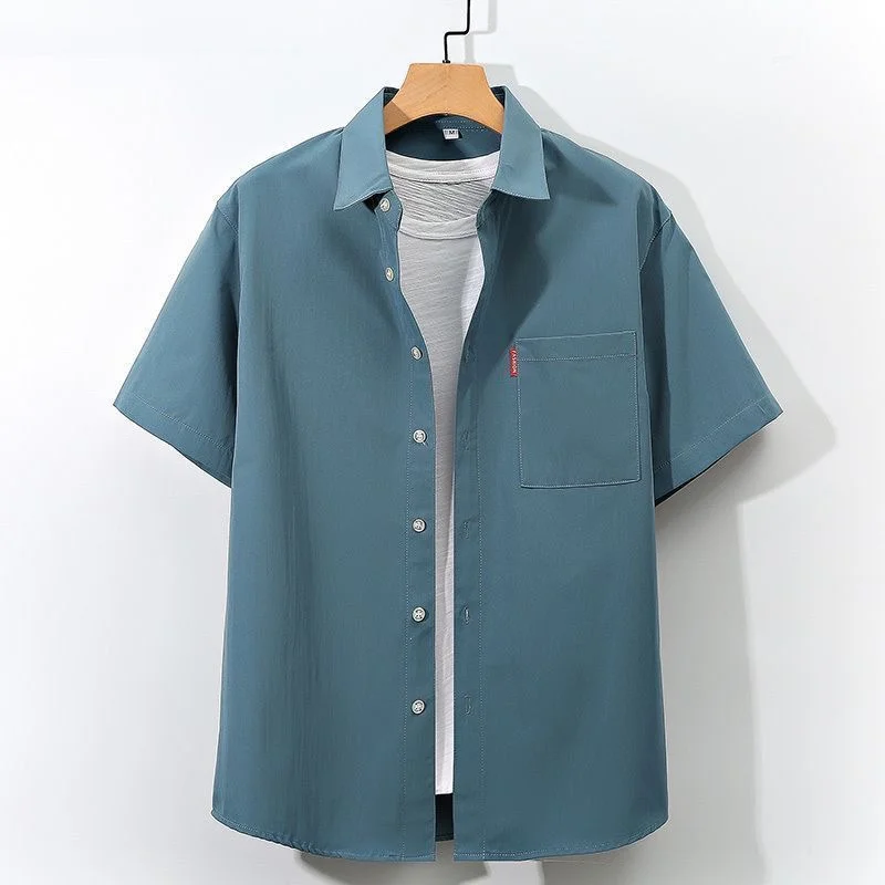 

Loose Casual ort Sve Men's irt Youth Faion Outerwear Stand Fit Youthful Sle Summer Season Non-iron Treaent