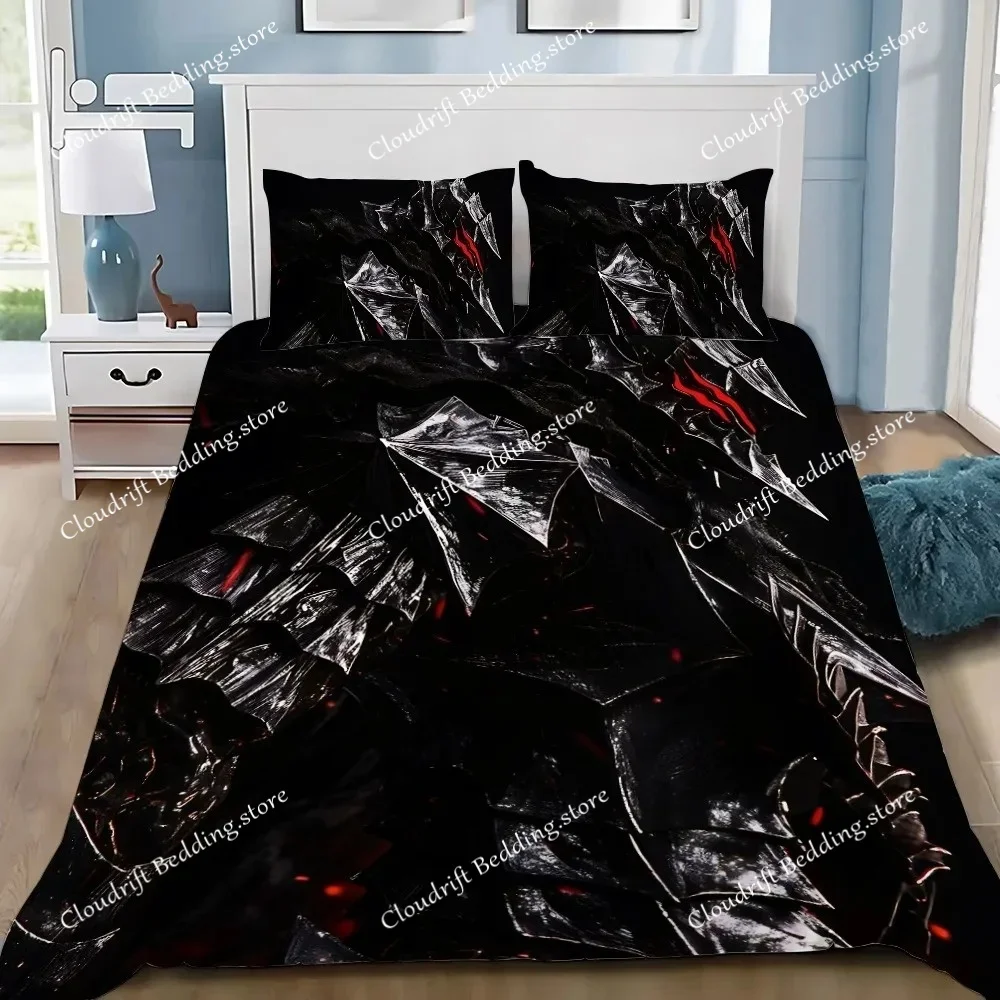 

Duvet Cover Berserk 3D Exquisite Anime Guts Digital Printing Bedding Set Comforter Bed Youth Home Decor Kids Boys Gift
