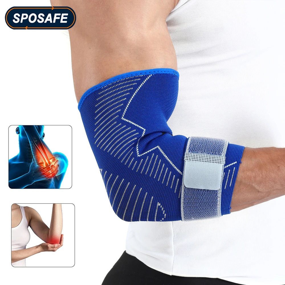 

Sports Elbow Compression Sleeves Elastic Breathable Elbow Brace for Tendonitis Arthritis Tennis Golf Workouts Weightlifting