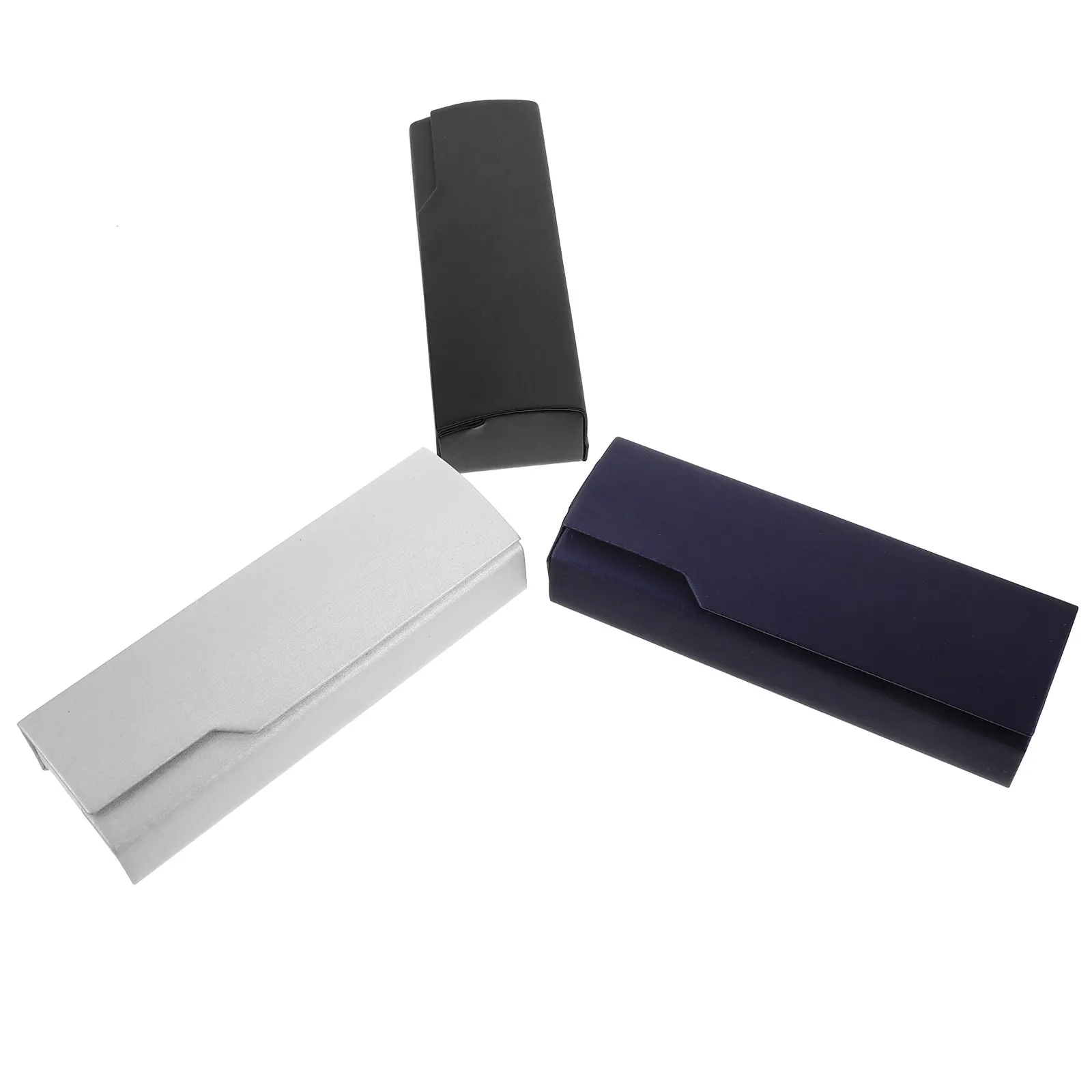 

Портативные футляры для очков, 3 шт., прочная деревянная рамка, искусственная отделка, ударопрочная компактная коробка для очков для ежедневного использования